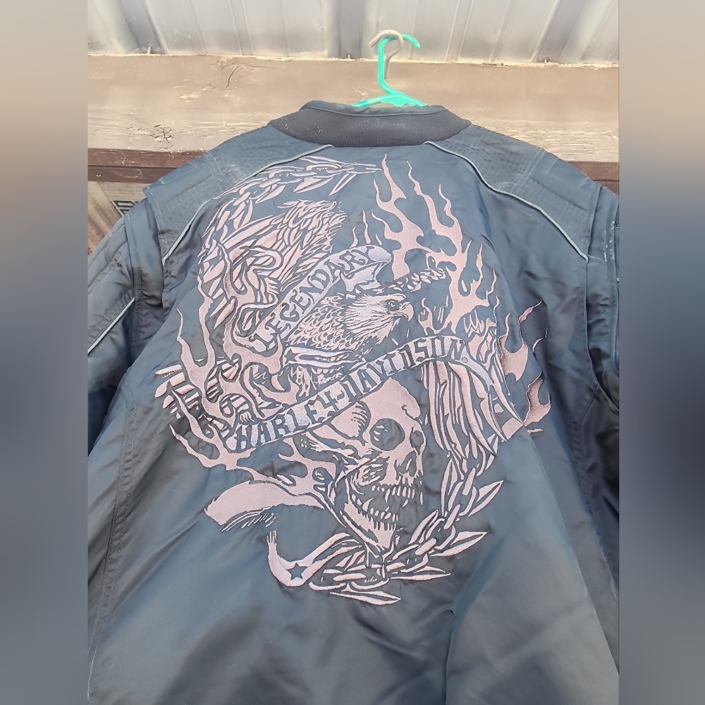 Harley-Davidson Black Jacket with Eagle Emblem Size Large